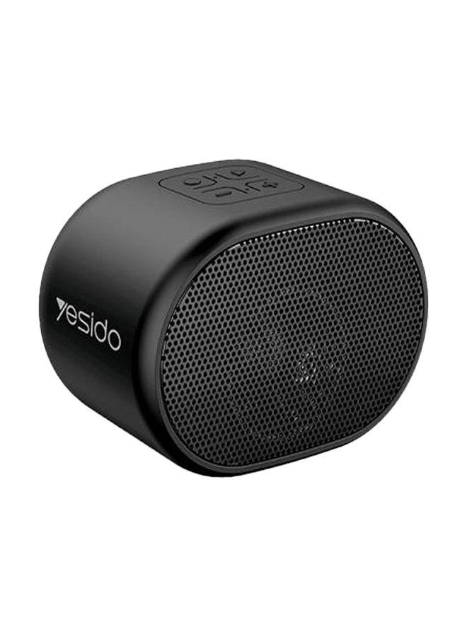 مكبر صوت لاسلكي صغير متعدد المنافذ أسود |  Yesido Mini Bluetooth Speaker Super Bass With Built In Aux