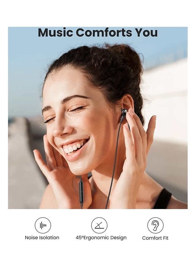 سماعات أذن سلكية متوافقة مع (MacBook Pro 202 iPhone iPod iPad Mac Studio PS4 PS5 etc Black) In-ear Headphone 3.5mm Wired Earphone