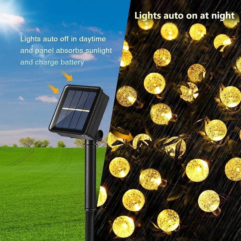 إضاءة زينة للحدائق بالطاقة الشمسية 10 متر Decoration String light for Garden Party Yellow
