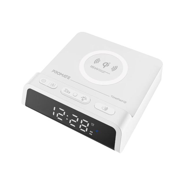promate 2-in-1 LED Alarm Clock and Charging Station - SW1hZ2U6NTM2NzEz