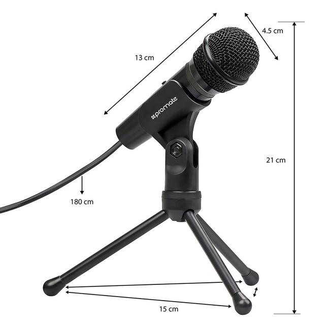 مايكروفون قيمنق  PROMATE Universal Digital Dynamic Vocal Microphone - SW1hZ2U6NTM2ODg5