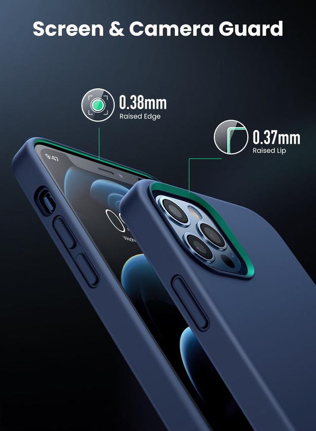 كفر موبايل ايفون ( 6.7" ) يدعم Magsafe - ازرق UGREEN -  Silicone Phone Case For iPhone 12 Pro Max - SW1hZ2U6NTQ2Mjk4