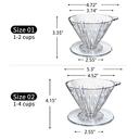 قمع تقطير (قمع ترشيح) القهوة 1-2 كوب Timemore Crystal Eye Dripper 01 PCTG (1-2 Cups) - SW1hZ2U6NTcwNDk3