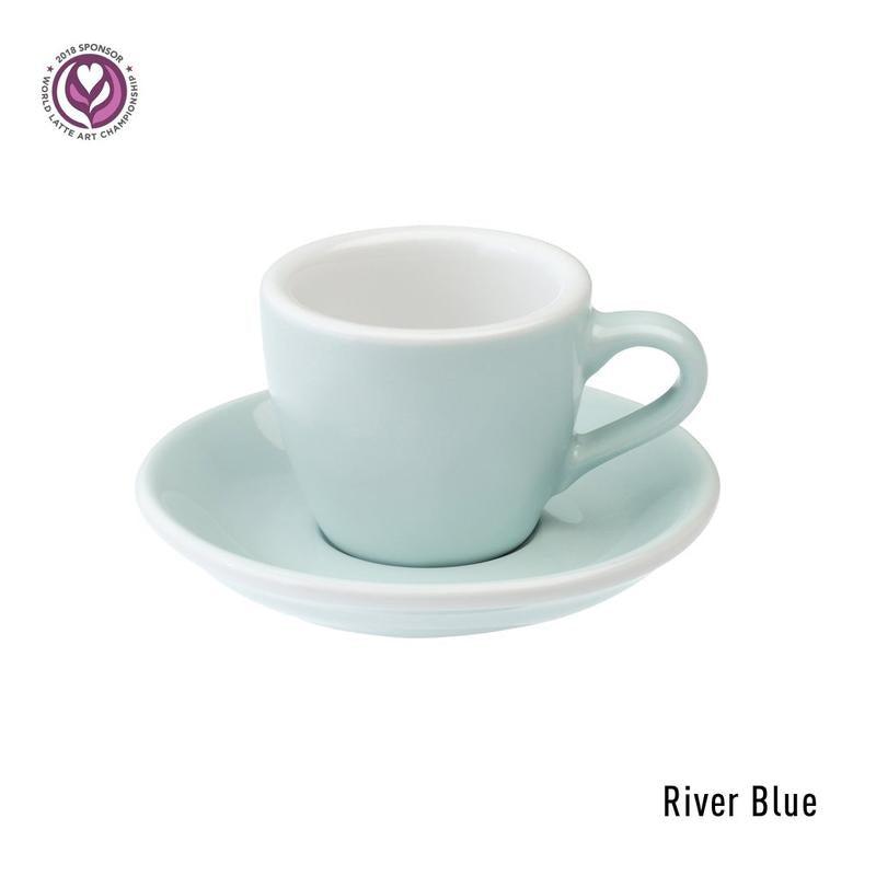 كوب قهوة 80 مل مع صحن – أزرق نهري  Loveramics Egg Espresso Cup & Saucer