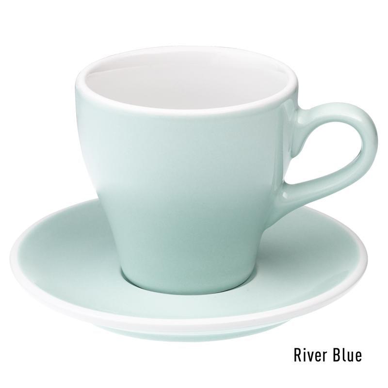 كوب قهوة 280 مل مع صحن – أزرق نهري  Loveramics Tulip Latte Cup & Saucer