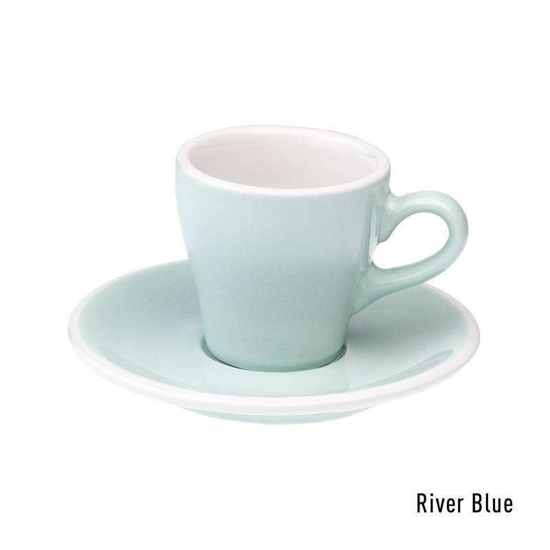 كوب قهوة 80 مل مع صحن – أزرق نهري  Loveramics Tulip Espresso Cup & Saucer