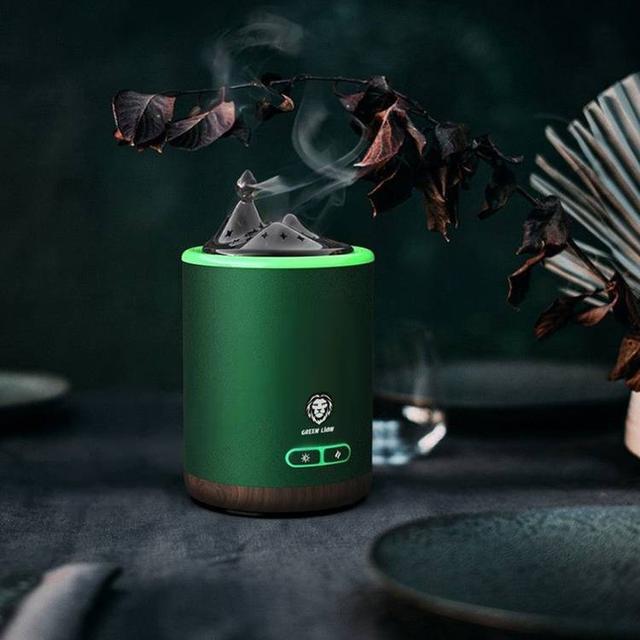 Green Smart Bakhour Mini Portable Incense Burner with Light - SW1hZ2U6NTY1OTY3