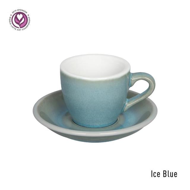 كوب قهوة 80 مل مع صحن – أزرق ثلجي  Loveramics Egg Espresso Cup & Saucer - SW1hZ2U6NTc0MzA2