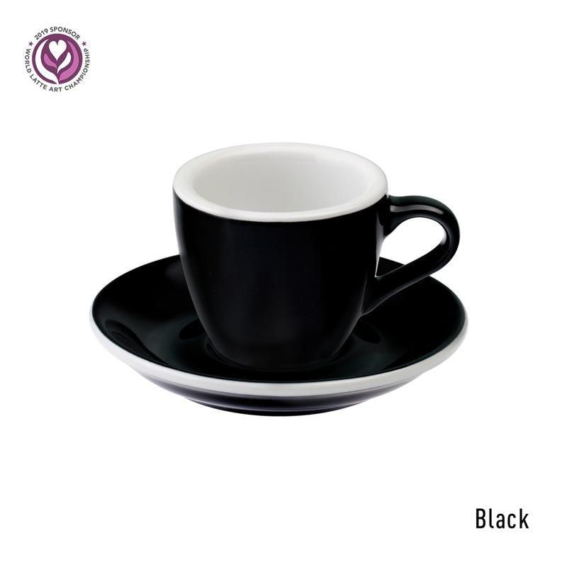 كوب قهوة 80 مل مع صحن – أسود  Loveramics Egg Espresso Cup & Saucer