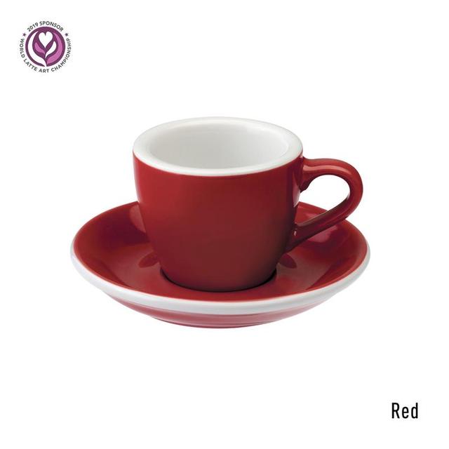 كوب قهوة 80 مل مع صحن – أحمر  Loveramics Egg Espresso Cup & Saucer - SW1hZ2U6NTc0MTQ4