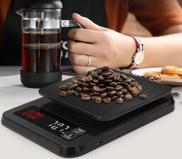 ميزان رقمي 3kg أسود Coffee Scale With Timer - Saraya - SW1hZ2U6NTcwNzUy