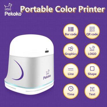 طابعة محمولة بالألوان Pekoko mini color photo mobile printer - 6}