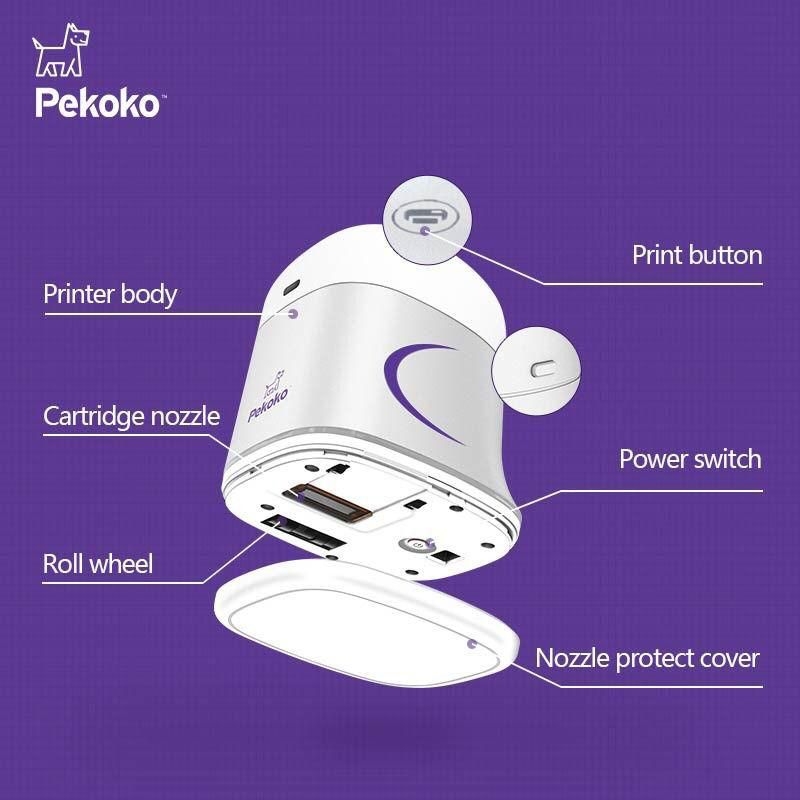 طابعة محمولة بالألوان Pekoko mini color photo mobile printer
