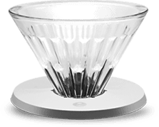 قمع تقطير (قمع ترشيح) القهوة مع قاعدة قابلة للفك - أبيض Timemore Crystal Eye Glass Dripper 02 PC Holder - SW1hZ2U6NTY4NTg3