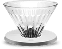 قمع تقطير (قمع ترشيح) القهوة مع قاعدة قابلة للفك - أبيض Timemore Crystal Eye Glass Dripper 02 PC Holder - SW1hZ2U6NTY4NTg1