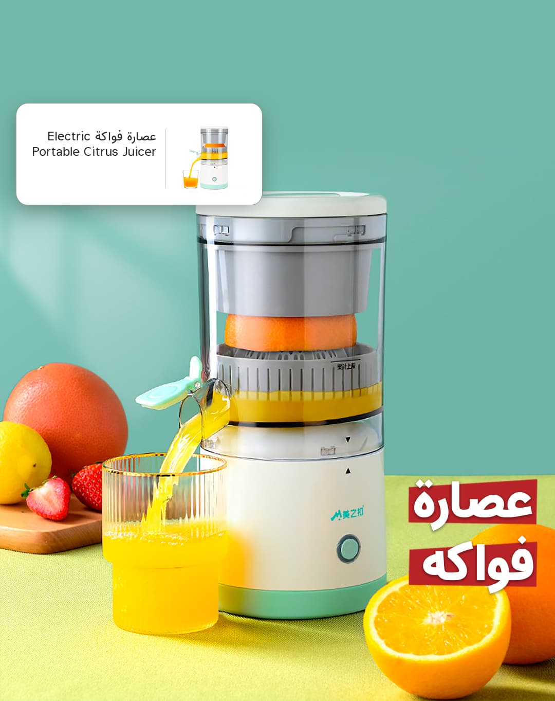 Electric Portable Citrus Juicer