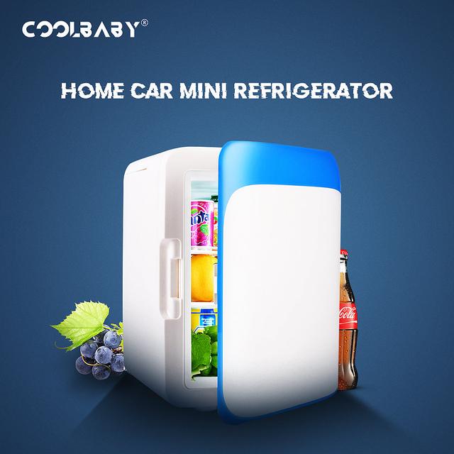 ثلاجة للسيارة 10L أبيض Mini Portable Car Refrigerator - COOLBABY - SW1hZ2U6NTg5MDky