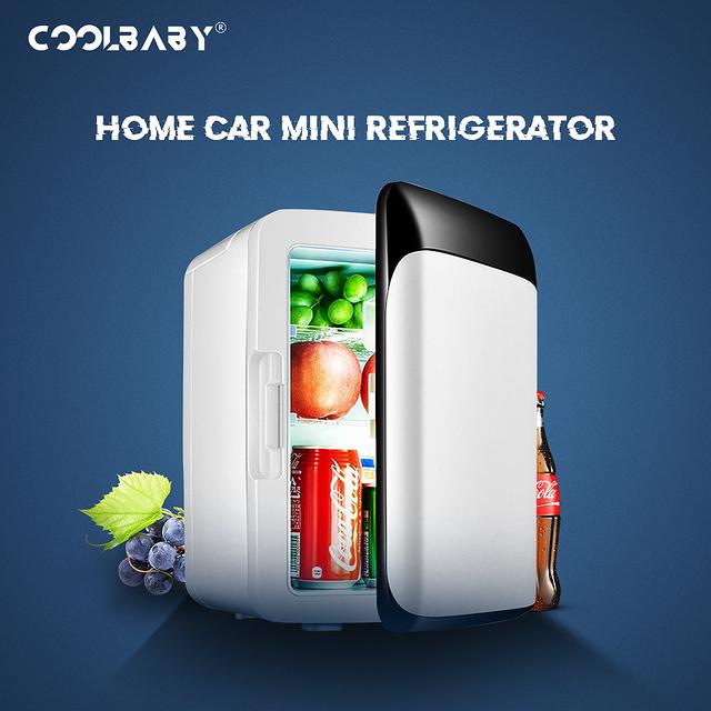 Cool Baby COOLBABY CZBX01 10L Small Fridge Freezer 12V Mini Portable Car Refrigerator Car/Home Dual-use Cooler Warmer Refrigerators for Home - SW1hZ2U6NTg5MDcy