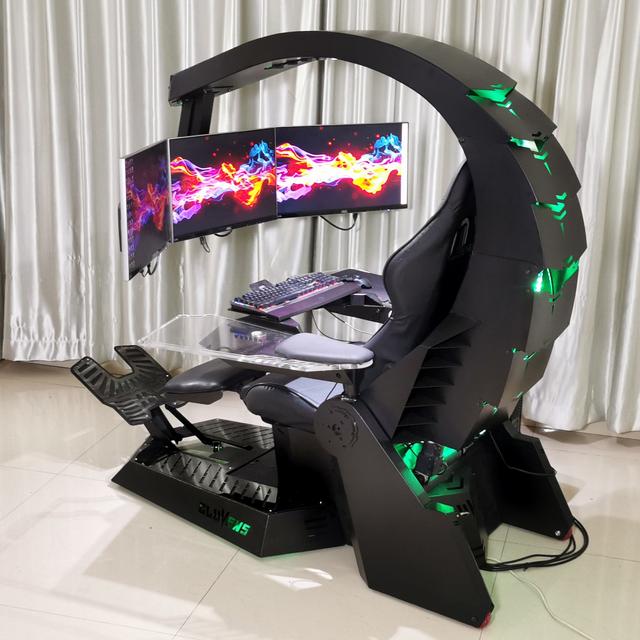 كرسي قيمنق احترافي تدعم ثلاث شاشات INGREM YXC6UNI Zero Gravity Recline PC Gamer Chair with Heat Massage Cockpit RGB Swivel Racing - COOLBABY - SW1hZ2U6NTg1MzA4