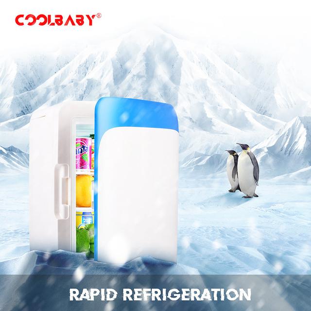 Cool Baby COOLBABY CZBX01 10L Small Fridge Freezer 12V Mini Portable Car Refrigerator Car/Home Dual-use Cooler Warmer Refrigerators for Home - SW1hZ2U6NTg5MDk2