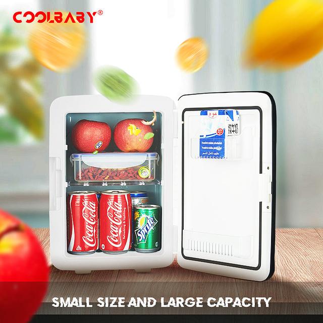 Cool Baby COOLBABY CZBX01 10L Small Fridge Freezer 12V Mini Portable Car Refrigerator Car/Home Dual-use Cooler Warmer Refrigerators for Home - SW1hZ2U6NTg5MDc4