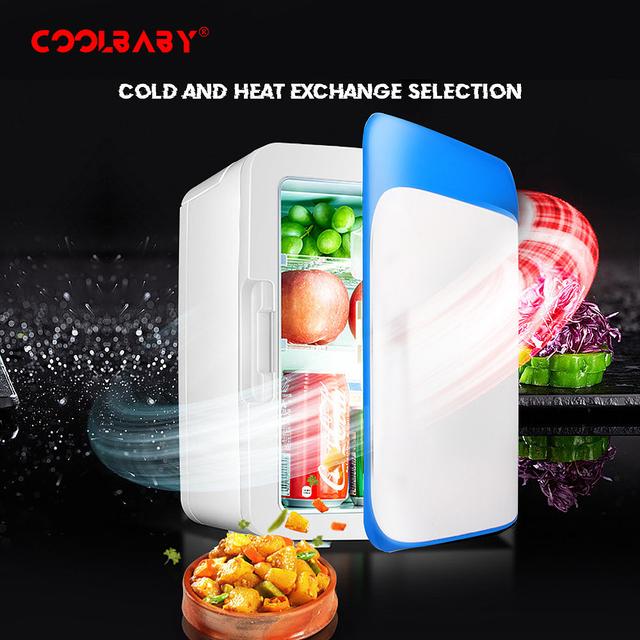 Cool Baby COOLBABY CZBX01 10L Small Fridge Freezer 12V Mini Portable Car Refrigerator Car/Home Dual-use Cooler Warmer Refrigerators for Home - SW1hZ2U6NTg5MTAw