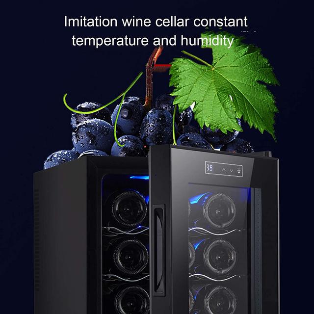 Cool Baby COOLBABY CZBX19 12 Bottles of Constant Temperature & Humidity Electronic Beverage Wine Cooler Freestanding Mini Wine Fridge Cabinet - SW1hZ2U6NTkxNDQ0