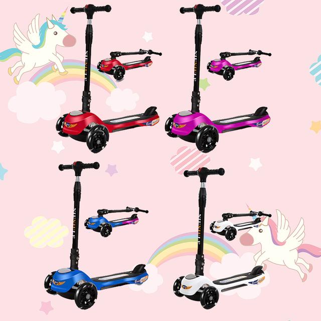 Cool Baby COOLBABY 302 Children's Scooter 2-6 Year Old Children's Scooter Toys Standard Wheel with Lighting and Music - SW1hZ2U6NTk0OTQ0