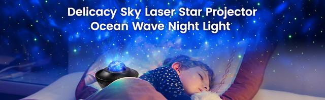 جهاز عرض ليزري ليلي ضوئي - أبيض C00L BABY Star Projector Night Light - SW1hZ2U6NTk0Nzc4
