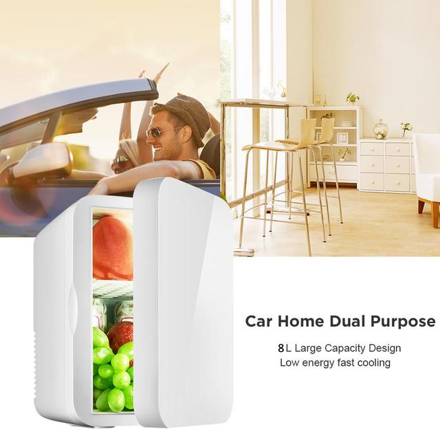 Cool Baby COOLBABY CZBX03 8L Mini Refrigerator Small Car Home Fridge Portable Dual-Use Travel Freezer Ultra Quiet Low Noise Cooler Warmer - SW1hZ2U6NTk2MDc2