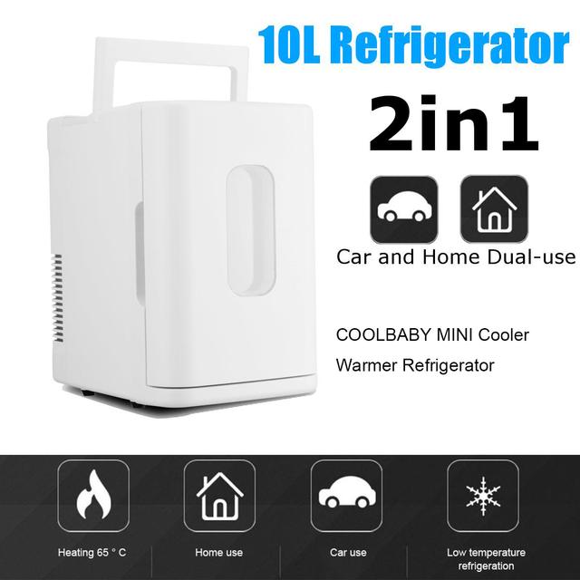 ثلاجة صغيرة للسيارة 10L أبيض Mini Refrigerator - COOLBABY - SW1hZ2U6NTk2MTA4