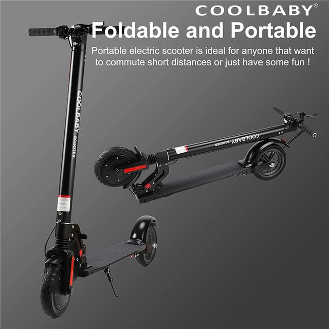 Cool Baby COOLBABY S2 Adult E Scooter Easy Folding 8.5 Inch Tire Smart Electric Kick Scooter, Lightweight Easy Fold 25KM/H|MAX LOAD 120KG - SW1hZ2U6NTk3MDA1