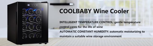 ثلاجة مشروبات إلكترونية - 33 لتر كوول بيبي COOLBABY CZBX19 Mini Red Wine Cabinet - SW1hZ2U6NTk3MDc1