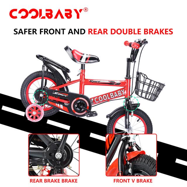 Cool Baby COOLBABY ZXC New children bike 12/16 inch kid bicycle boy and girl bike 3-12 years old riding children bicycle gift Fashion cool bicycle - SW1hZ2U6NTg1NDY4