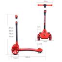 Cool Baby COOLBABY XHB Street Push Scooter Baby Kick Scooters 3 Wheel Kids Scooter with Flashing LED Wheels & Adjustable Height for Toddlers - SW1hZ2U6NTg5NDQ0