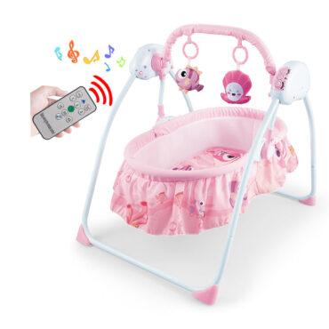 سرير هزاز للأطفال زهري Baby Cradle Multi-function Baby Rocking Chair - COOLBABY - 1}