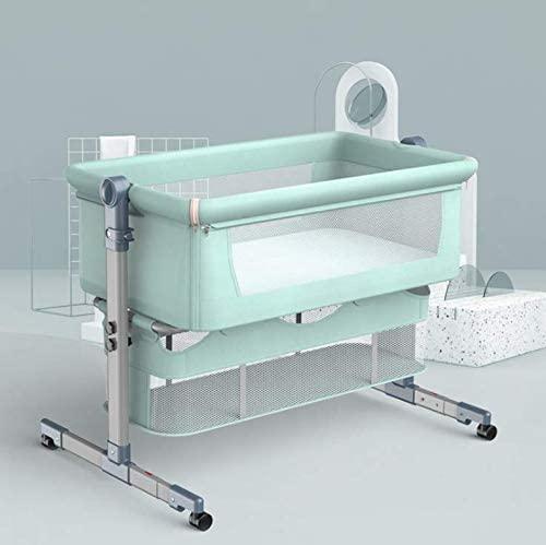 سرير اطفال متنقل قابل للطي والتفكيك مع مفصلات تعديل الارتفاع عادي وهزاز كول بيبي Coolbaby Portable Removable Crib Folding Adjustable Height Spliced-Size Crib Baby Crib - SW1hZ2U6NTkyMTcy