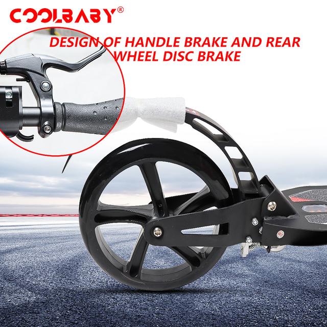 Cool Baby COOLBABY CS003 Folding Scooter For Adult Hight-Adjustable Scooter With Big Wheel (Hand Brake Device Or Foot Brake Device) - SW1hZ2U6NTg5MDUw