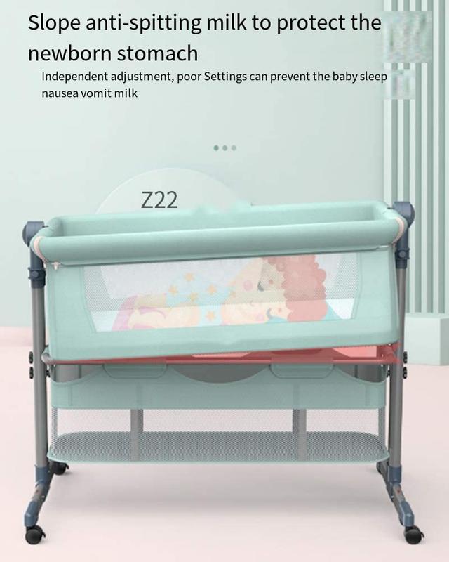 Cool Baby Coolbaby BJJ-007 Portable Removable Crib Folding Adjustable Height Spliced-Size Crib Baby Crib - SW1hZ2U6NTkyMTc4