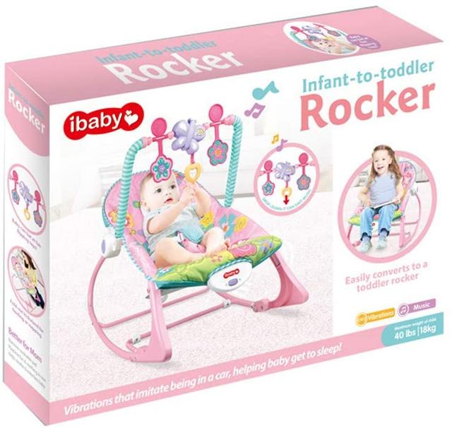 هزازة للأطفال زهري Multi-function Baby Rocking Chair - COOLBABY - SW1hZ2U6NTkyODky
