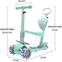 Cool Baby COOLBABY SGHBC 5 In 1 Kids Kick Scooter,Adjustable Scooter for Toddlers 1-6 Years Old - SW1hZ2U6NTg5MTQw