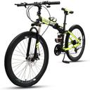 Cool Baby COOLBABY ZXCA3 Mountain Bike 26 inch Folding Bikes with Iron mountain frame, Featuring 40-knife rim and 21 Speed Shifter, Anti-Slip Bicycles - SW1hZ2U6NTg1NTAx