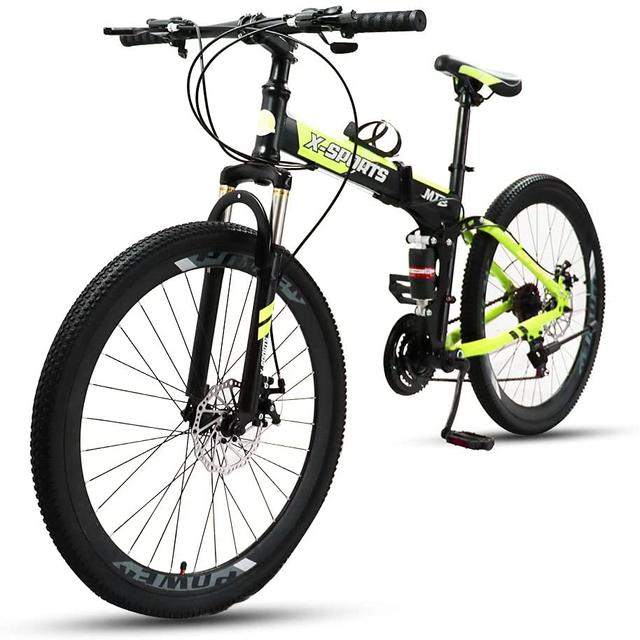 Cool Baby COOLBABY ZXCA3 Mountain Bike 26 inch Folding Bikes with Iron mountain frame, Featuring 40-knife rim and 21 Speed Shifter, Anti-Slip Bicycles - SW1hZ2U6NTg1NTAx
