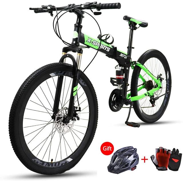 Cool Baby COOLBABY ZXCA3 Mountain Bike 26 inch Folding Bikes with Iron mountain frame, Featuring 40-knife rim and 21 Speed Shifter, Anti-Slip Bicycles - SW1hZ2U6NTg0NjQy