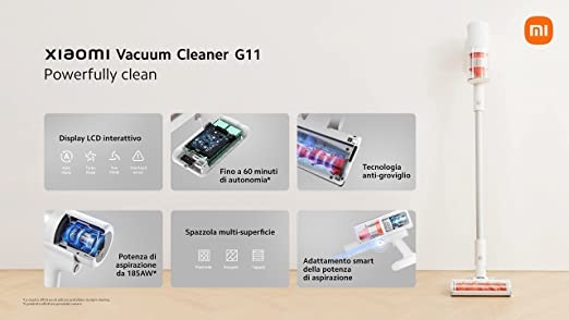 مكنسة كهربائية يدوية شاومي جي 11 مع شاشة Xiaomi MI Vacuum Cleaner G11