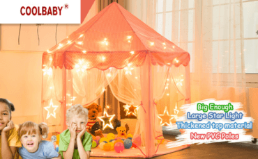 خيمة لعب للأطفال COOLBABY ZPLJ01-PK Bear Durable Kids Playhouse - 10}