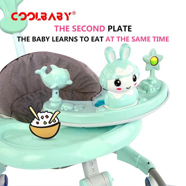 Cool Baby COOLBABY A136D Baby walker multifunctional anti-rollover anti-O leg can sit folding - SW1hZ2U6NTkwMTEz