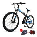 Cool Baby COOLBABY ZXCA2 Mountain Bike 26 inch Folding Bikes with Iron mountain frame, Featuring 30-knife rim and 21 Speed Shifter, Anti-Slip Bicycles（Gifts: helmets and gloves） - SW1hZ2U6NTg1MTYy