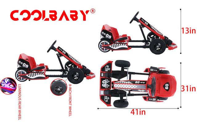 Cool Baby COOLBABY DP10-LHX Electric Scooter Go Cart Electric for Kids/Adult Drift Scooter Electric - SW1hZ2U6NTkwNDMy