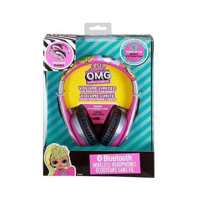 KIDdesigns LOL Surprise Kid Safe Wireless Bluetooth Kids Headphones - Pink - SW1hZ2U6NTc4OTYx